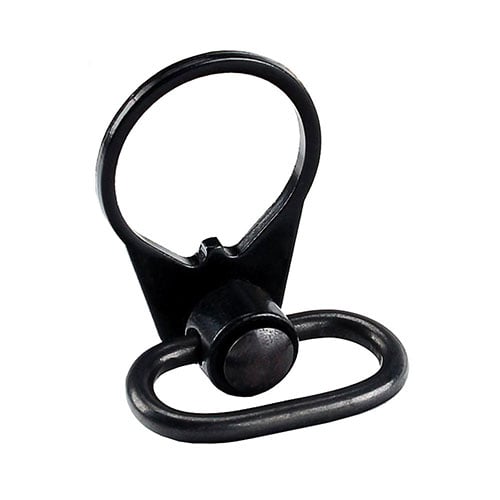 La AR-15 End Plate con QD Sling Swivel de acero ofrece conexión rápida y segura, diseño ambidiestro y fácil desmontaje, ideal para cazadores y tiradores.